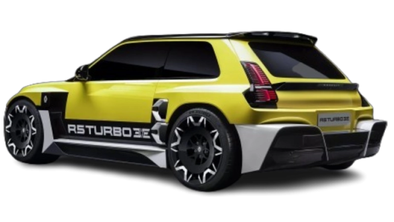 Renault 5 Turbo 3E - Vue arrière trois-quarts