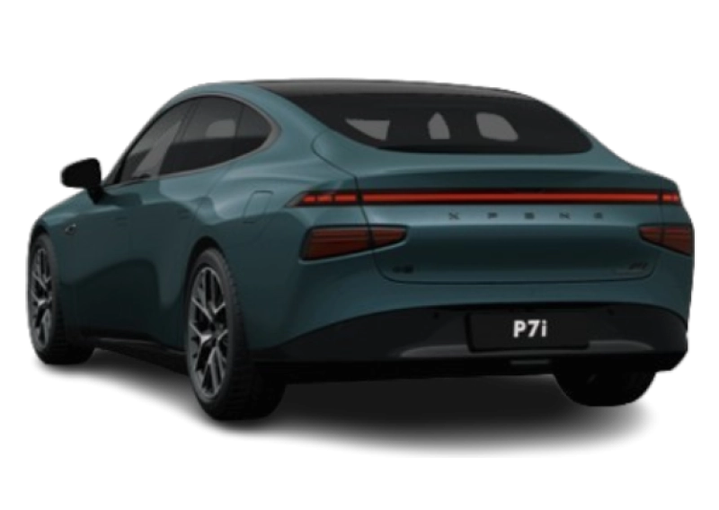 XPENG P7 - Vue arrière trois-quarts