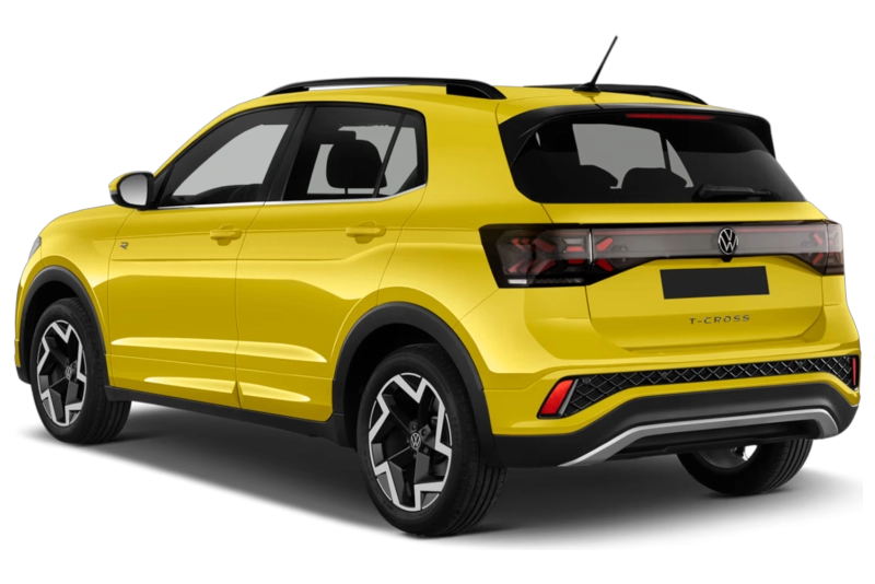 Volkswagen T-Cross - Vue arrière trois-quarts