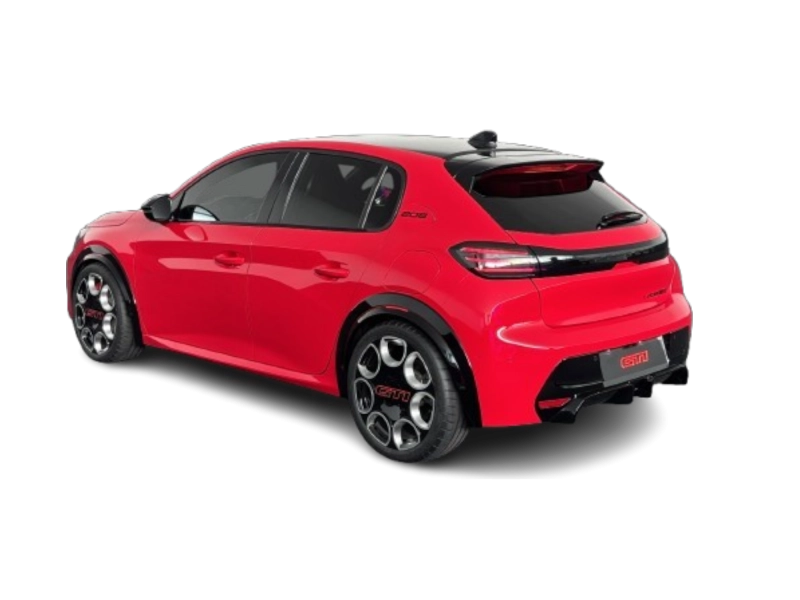 Peugeot Nouvelle e-208 GTi - Vue arrière trois-quarts
